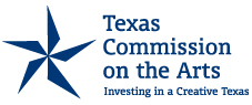 Logo for the Texas Commission on the Arts, Investing in a Creative Texas